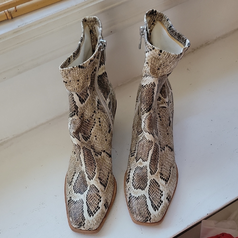 Dolce Vita Snakeskin Pattern Ankle Boots